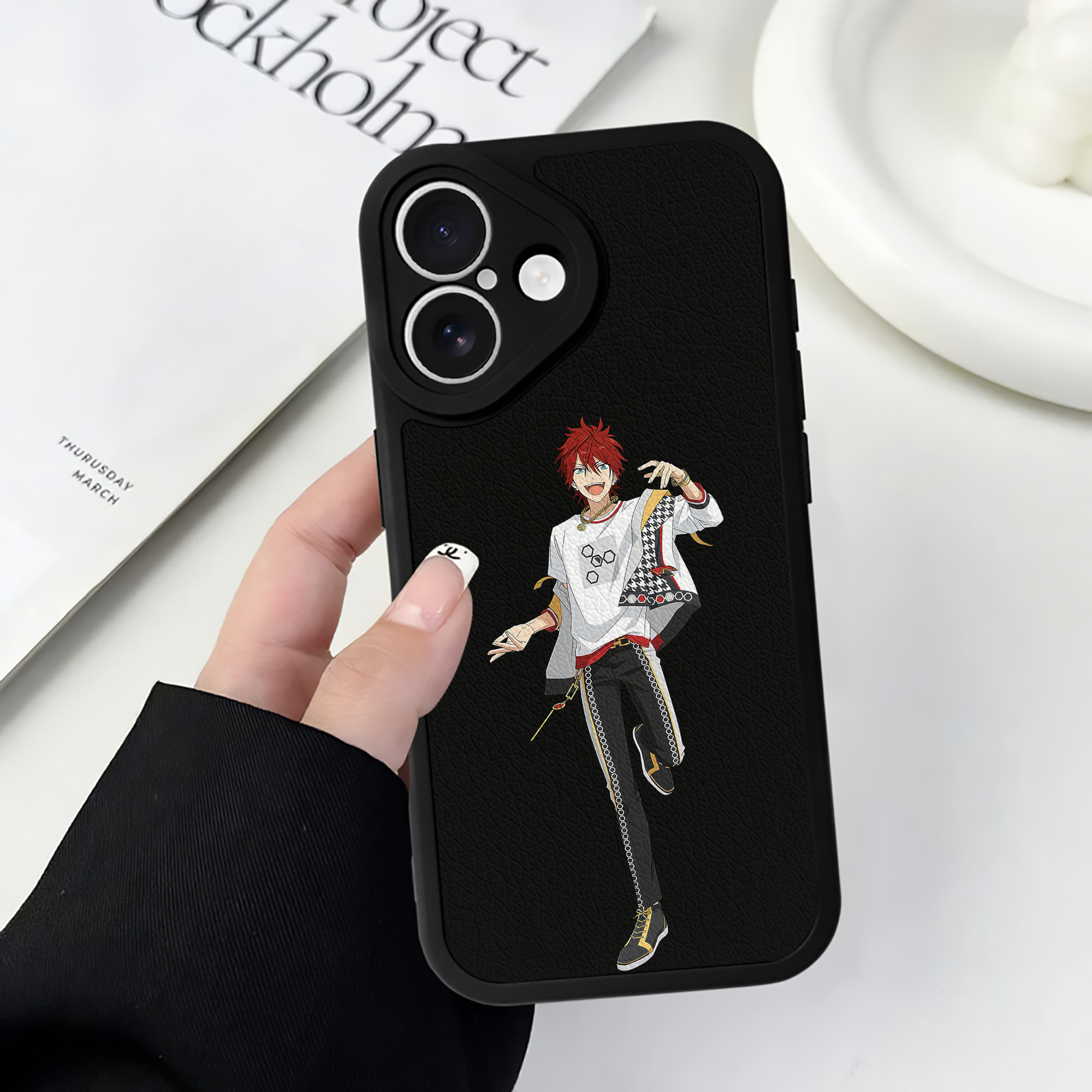 （画像用） あんさんぶるスターズ! Ensemble Stars 【iPhone 16シリーズ対応】シリコンスマホケース（レザー調） 材質：シリコン